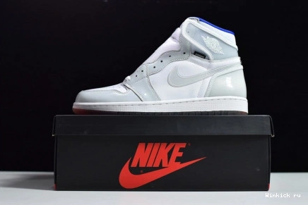 HIGH WHITE ZOOM BLUE RETRO - RACER 1 JORDAN 0727